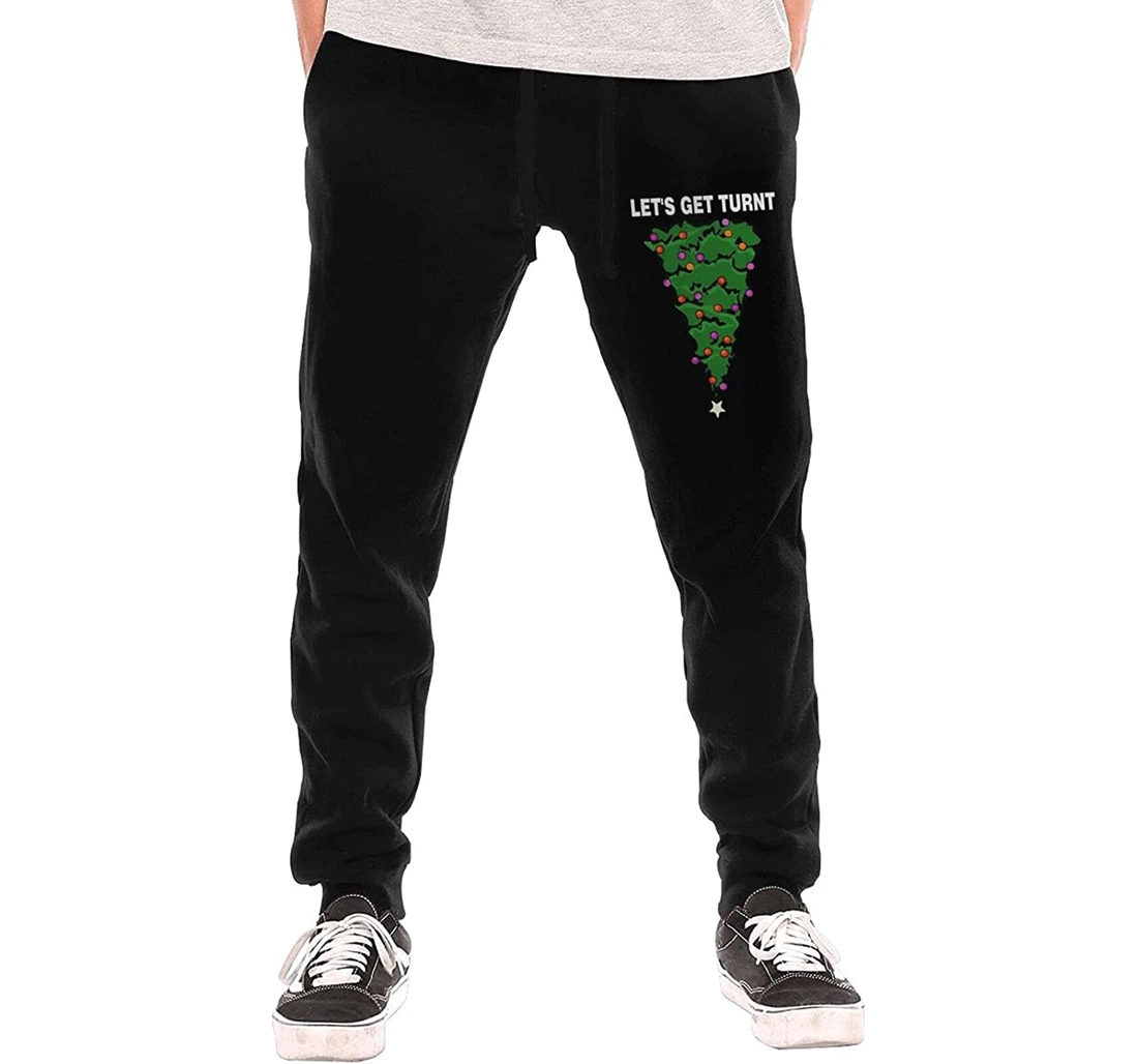 Personalized Upside Down Christmas Tree Soft Pant Waist Sweatpants, Joggers Pants With Drawstring For Men, Women