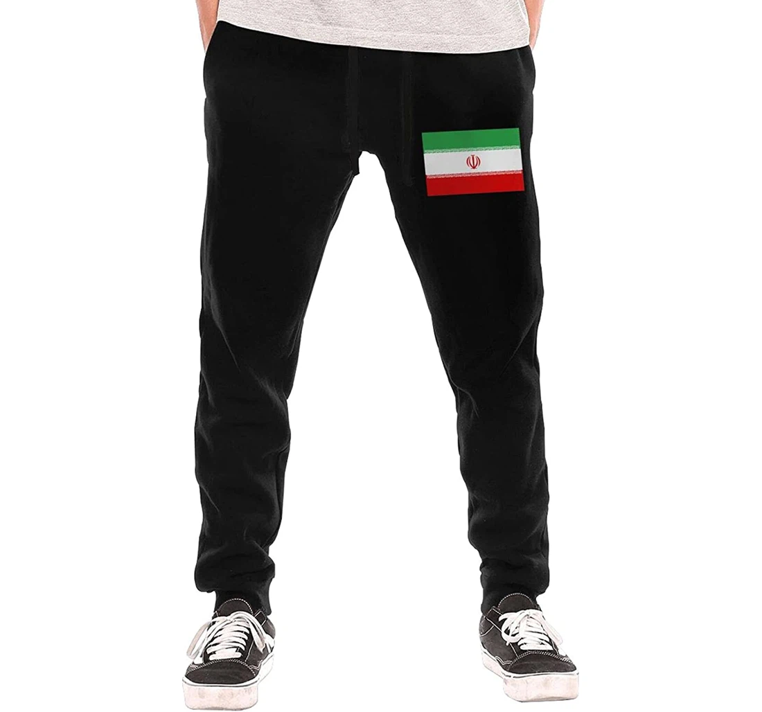 Personalized Flag Of Iran Wide Leg Vintage Tie Extra Long Loose Yoga Comfy Pajamas Sweatpants, Joggers Pants With Drawstring For Men, Women