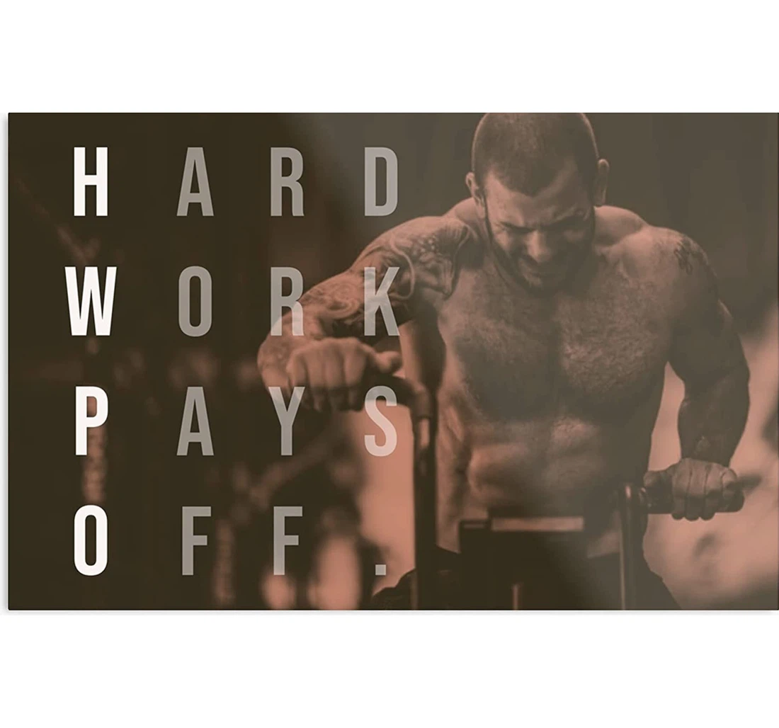 Poster, Canvas - Mat Fraser Hard Work Pays Off Hwpo Design Customize Print Framed Wall Art