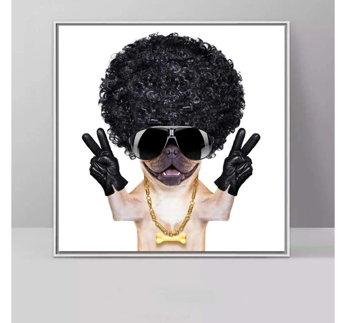 Poster, Canvas - Cute Dog Realistic Style Y010123 Print Framed Wall Art