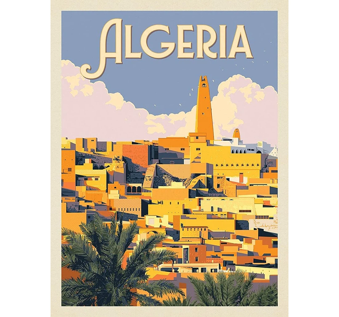 Poster, Canvas - Algeria Vintage Ideas, Print Framed Wall Art