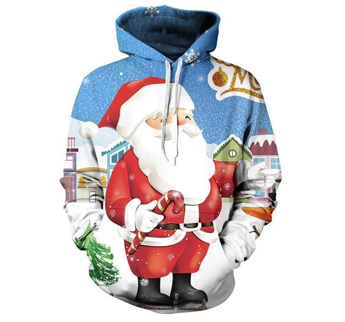 Santa Oyjdf - 3D Printed Pullover Hoodie