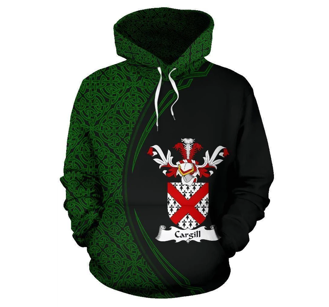 Cargill Family Crest Irish Circle Style Hkchn - 3D Printed Pullover Hoodie