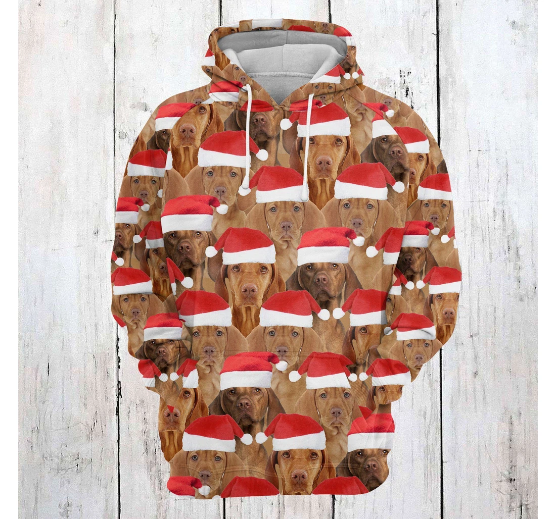 Vizsla Christmas Group Keakp - 3D Printed Pullover Hoodie