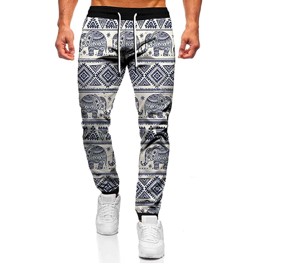 Personalized Fashion Animal Elephant Casual Casual Sweatpants, Joggers Pants With Drawstring For Men, Women