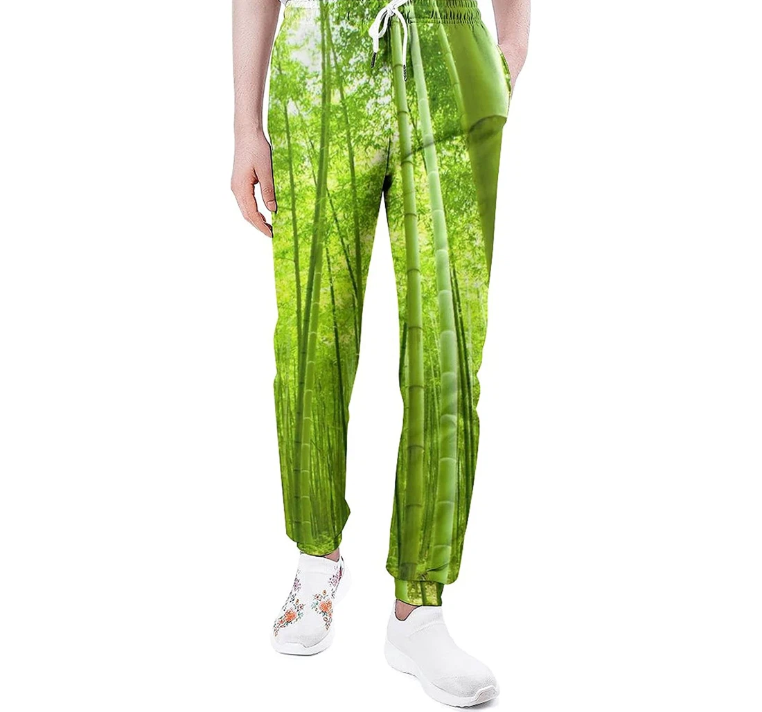 Personalized Pants,bamboo Forest Sweatpants, Joggers Pants With Drawstring For Men, Women
