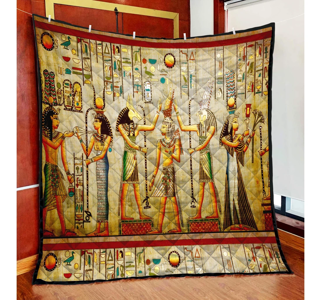 Throw Blanket, Quilt - Ancient Egypt 3d All Over Sherpa Fleece