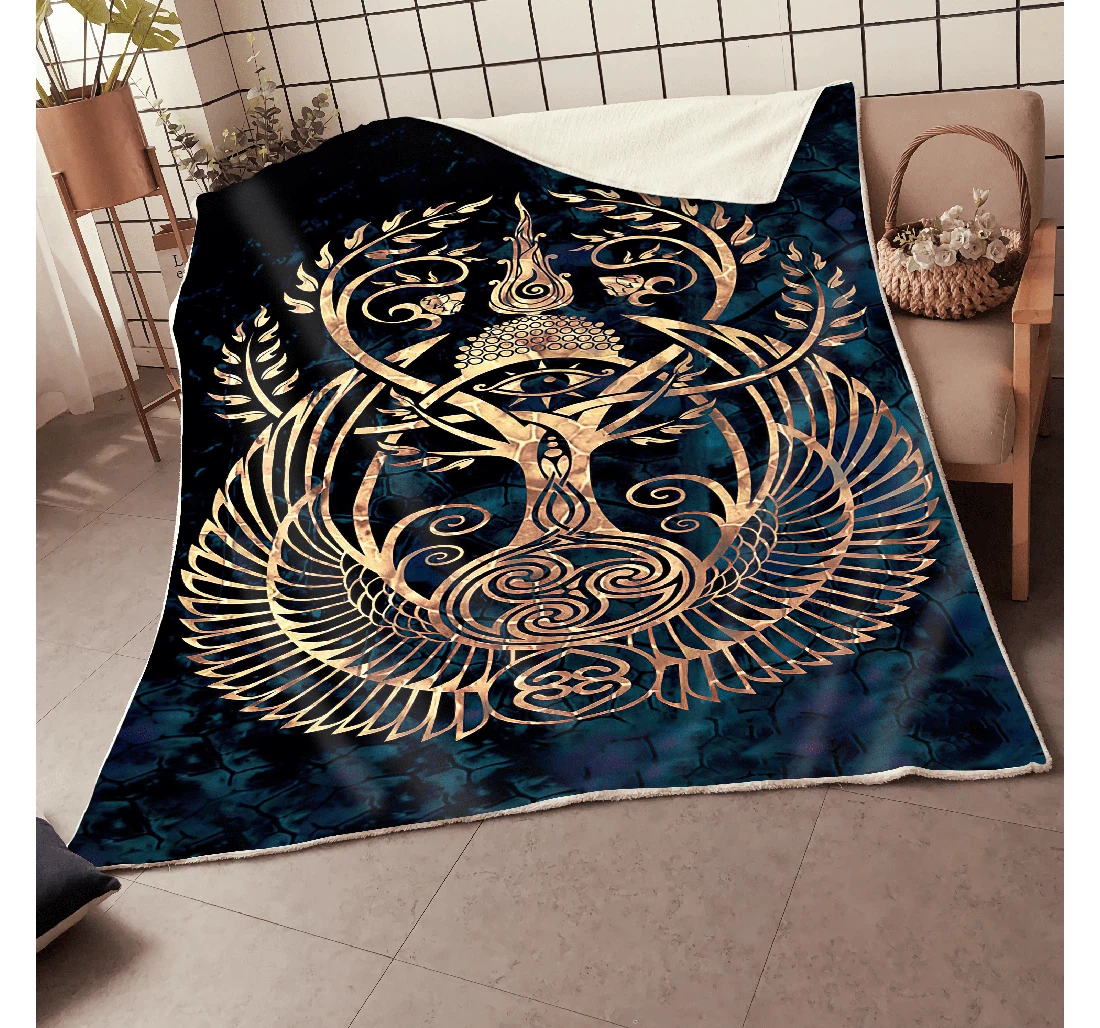 Throw Blanket, Quilt - Ancient Egypt 3d All Over Sherpa Fleece