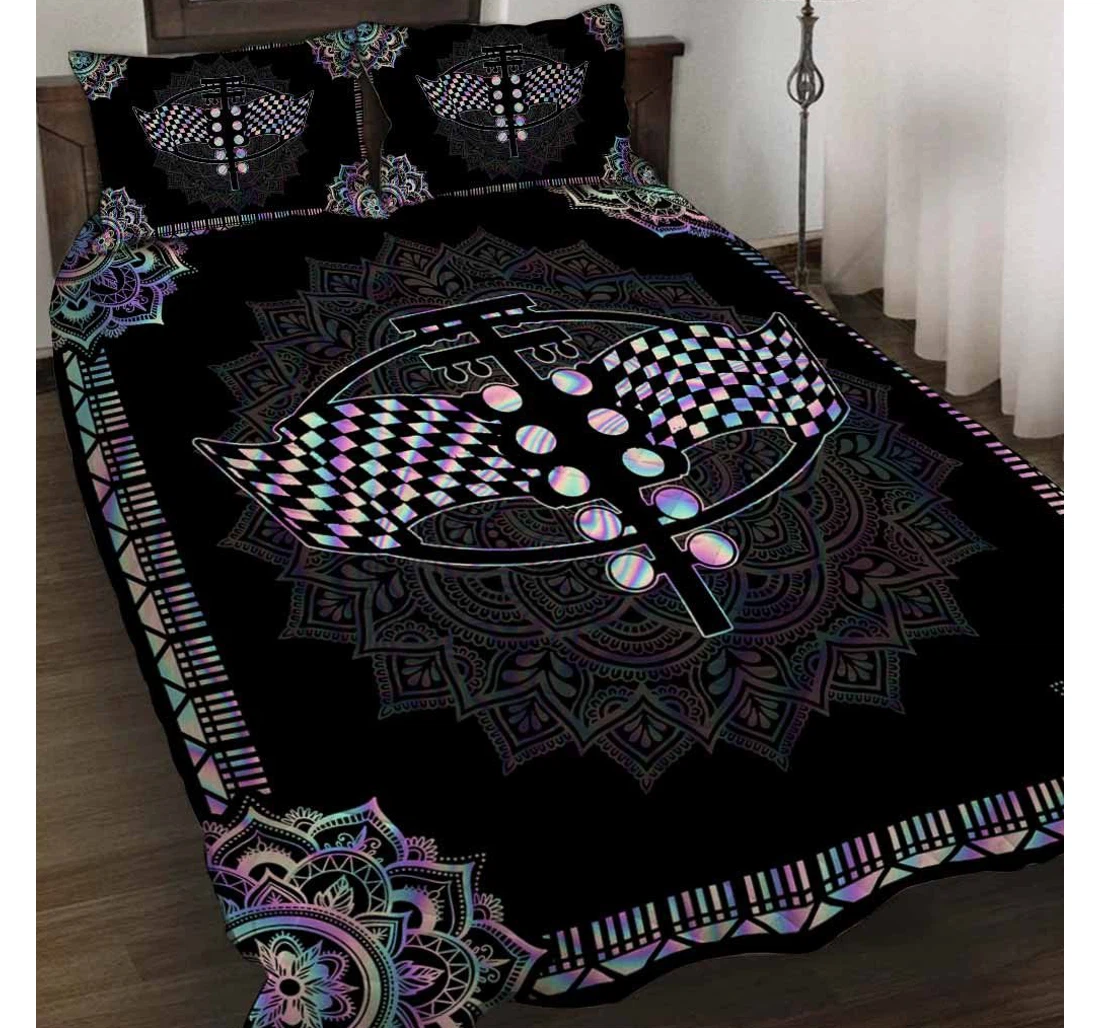 Throw Blanket, Quilt - Magic Night Racing Set Sherpa Fleece
