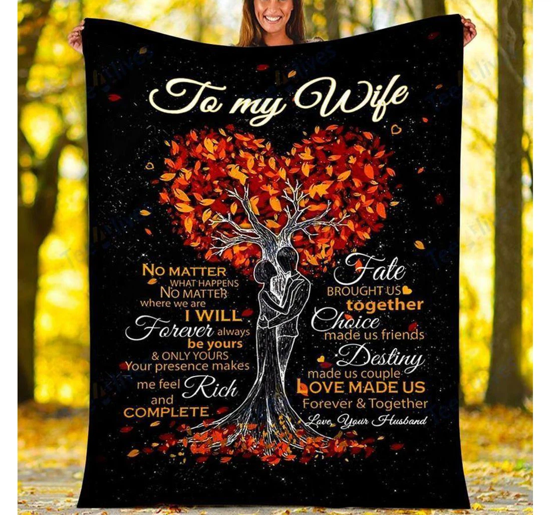Throw Blanket, Quilt - Custom To My Wife-best Gift Wife-sherpa Ta Sherpa Fleece