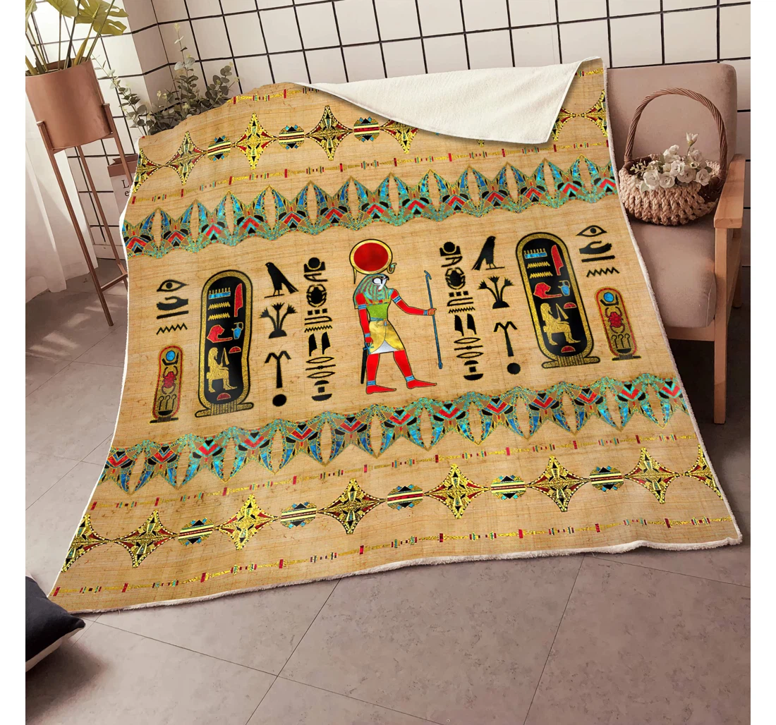 Throw Blanket, Quilt - Ancient Egypt 3d All Over Sherpa Fleece