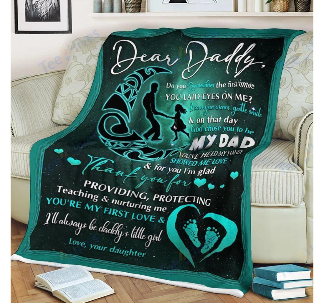 Throw Blanket, Quilt - Custom To My Dad -best Gift Dad Father -sherpa Ta Sherpa Fleece