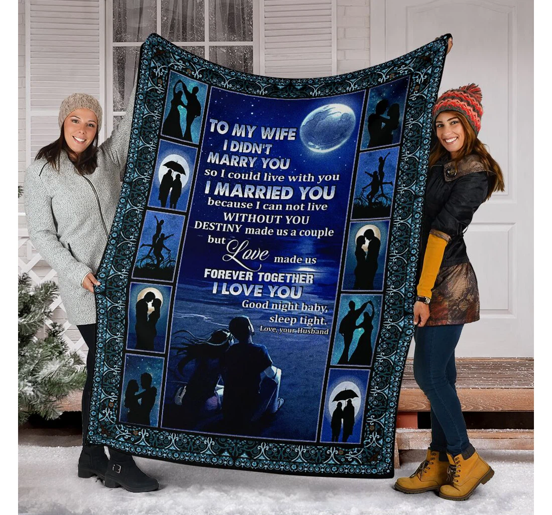 Throw Blanket, Quilt - Custom To My Wife-best Gift Wife-sherpa Ta Sherpa Fleece