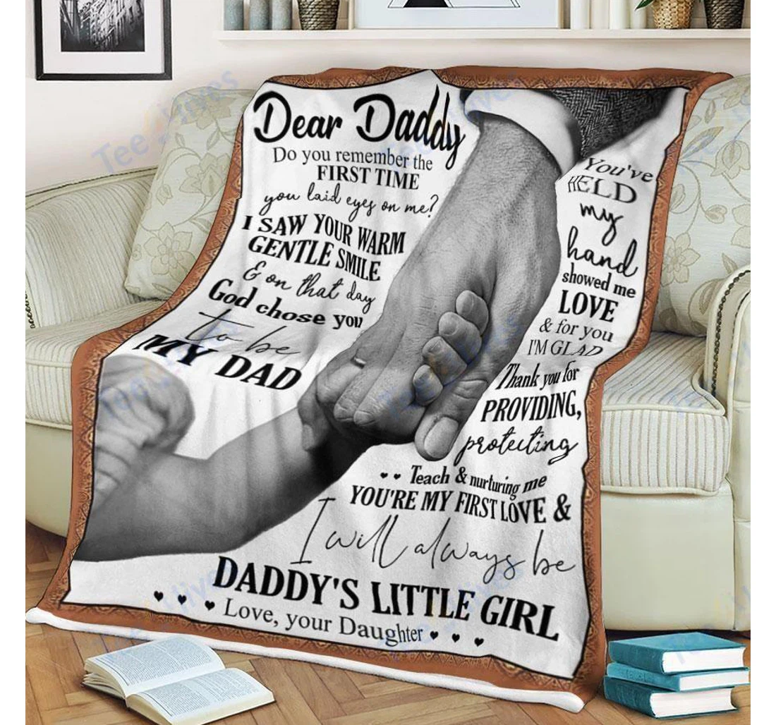 Throw Blanket, Quilt - Custom To My Dad -best Gift Dad Father -sherpa Ta Sherpa Fleece