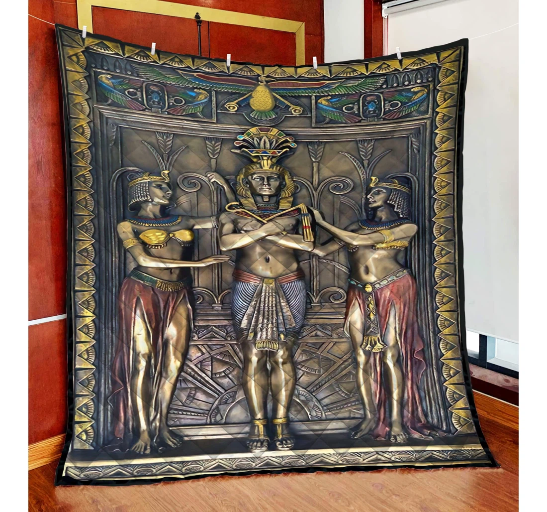 Throw Blanket, Quilt - Ancient Egypt 3d All Over Sherpa Fleece