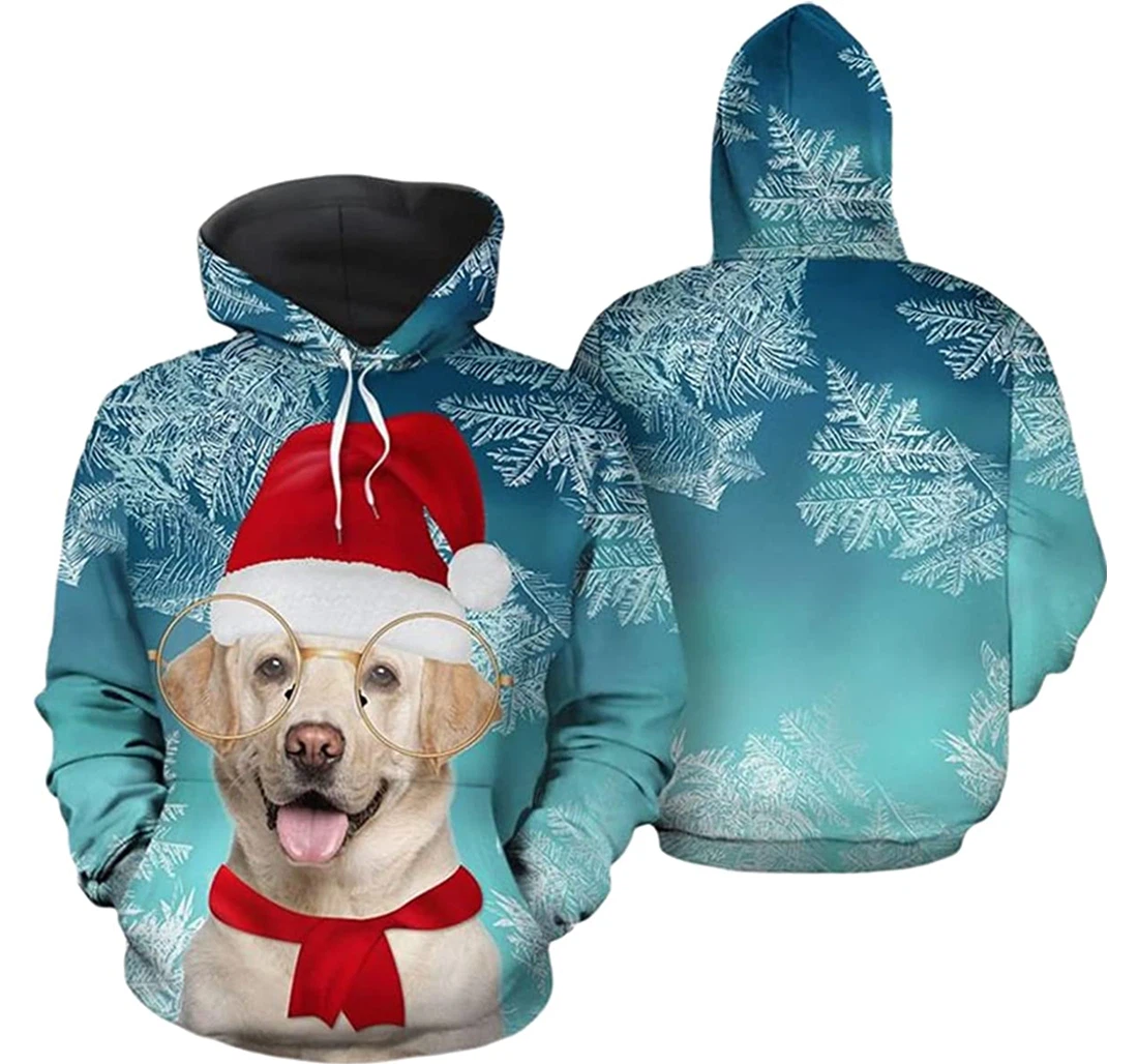 Christmas Labrador Retriever Awesome - 3D Printed Pullover Hoodie