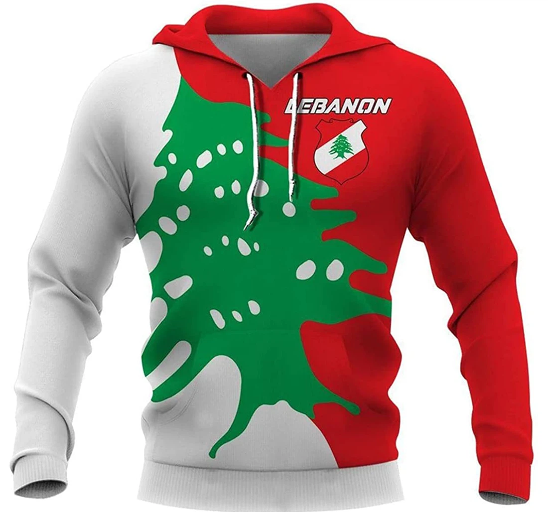 Lebanon Christmas Tree - 3D Printed Pullover Hoodie