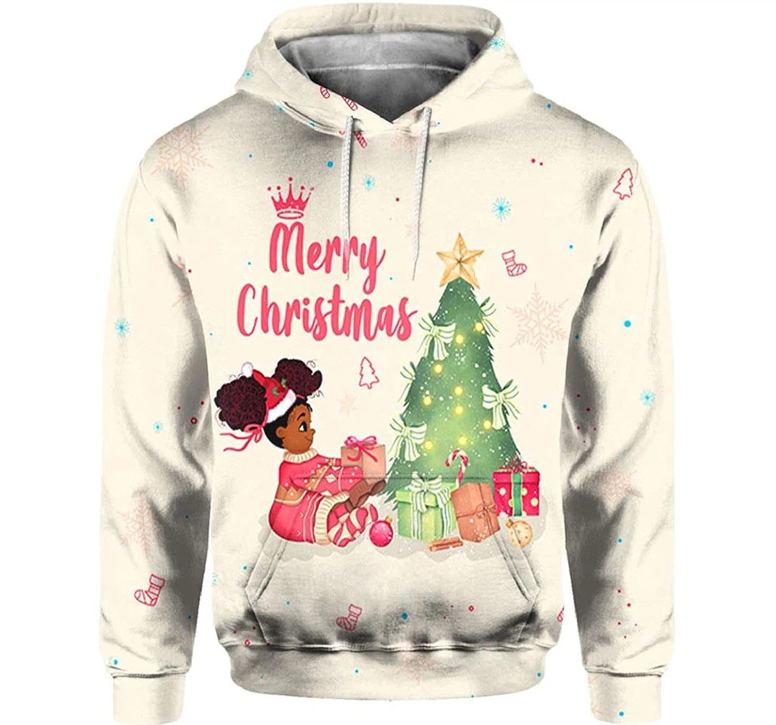 Cute Claus Christmas - 3D Printed Pullover Hoodie