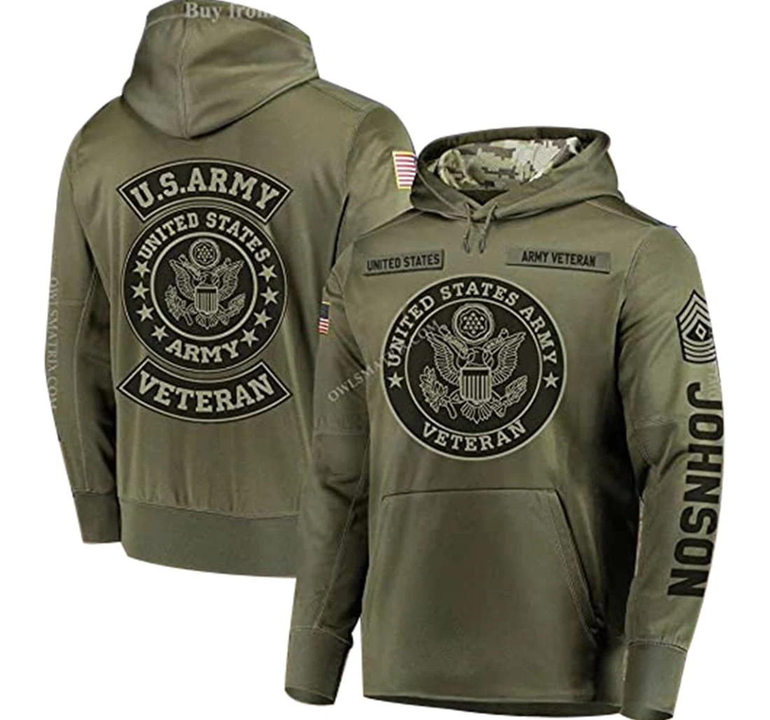 Veteran Us Army Style Custom Name Pefect Jason Voorheers Jason Horror Halloween M - 3D Printed Pullover Hoodie