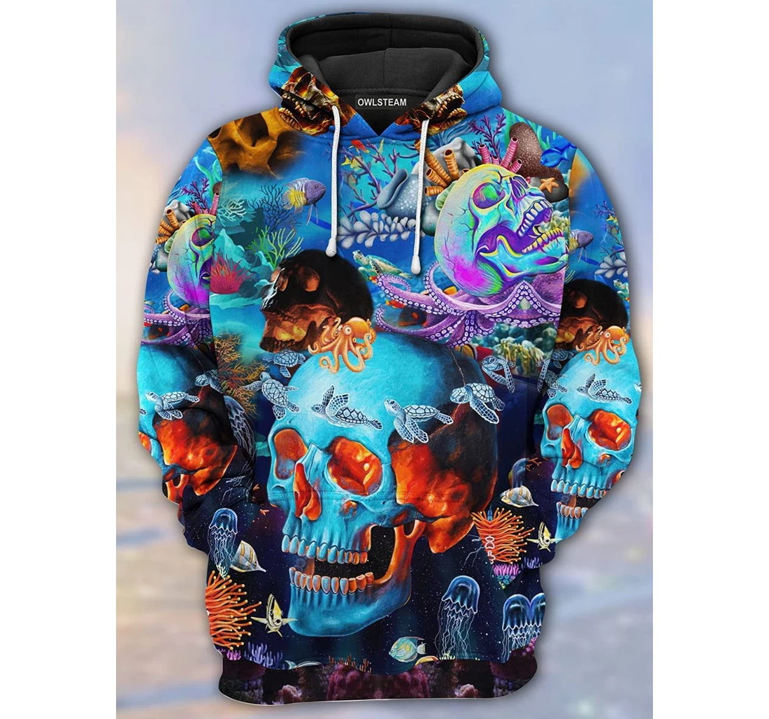 Skull Deep In The Ocean Pefect Jason Voorheers Jason Horror Halloween G - 3D Printed Pullover Hoodie
