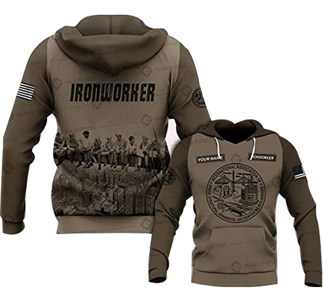 Ironworker Personalized Gift Choice Halloween Christmas Or Friends - 3D Printed Pullover Hoodie