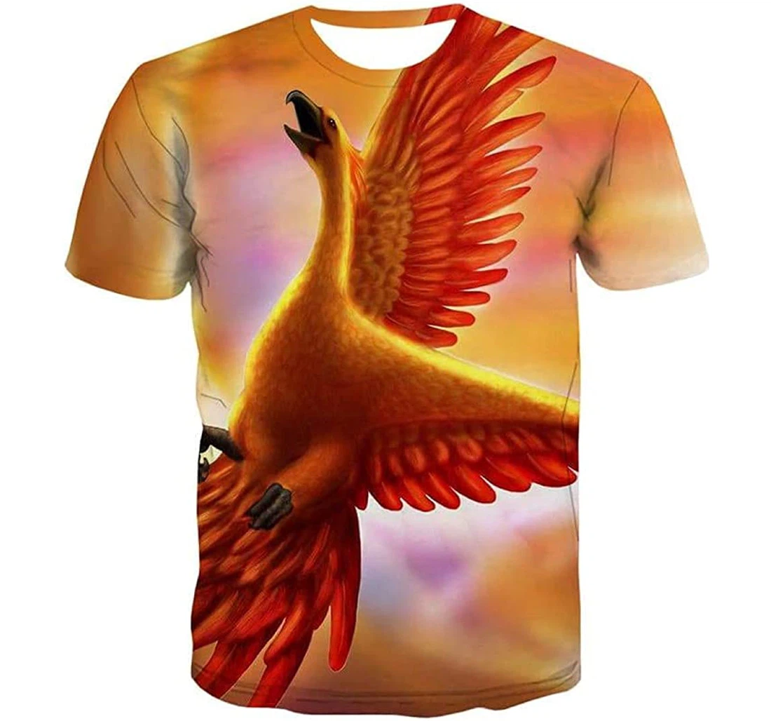 New Flame Phoenix Cool Animal - 3D Printed T-shirt