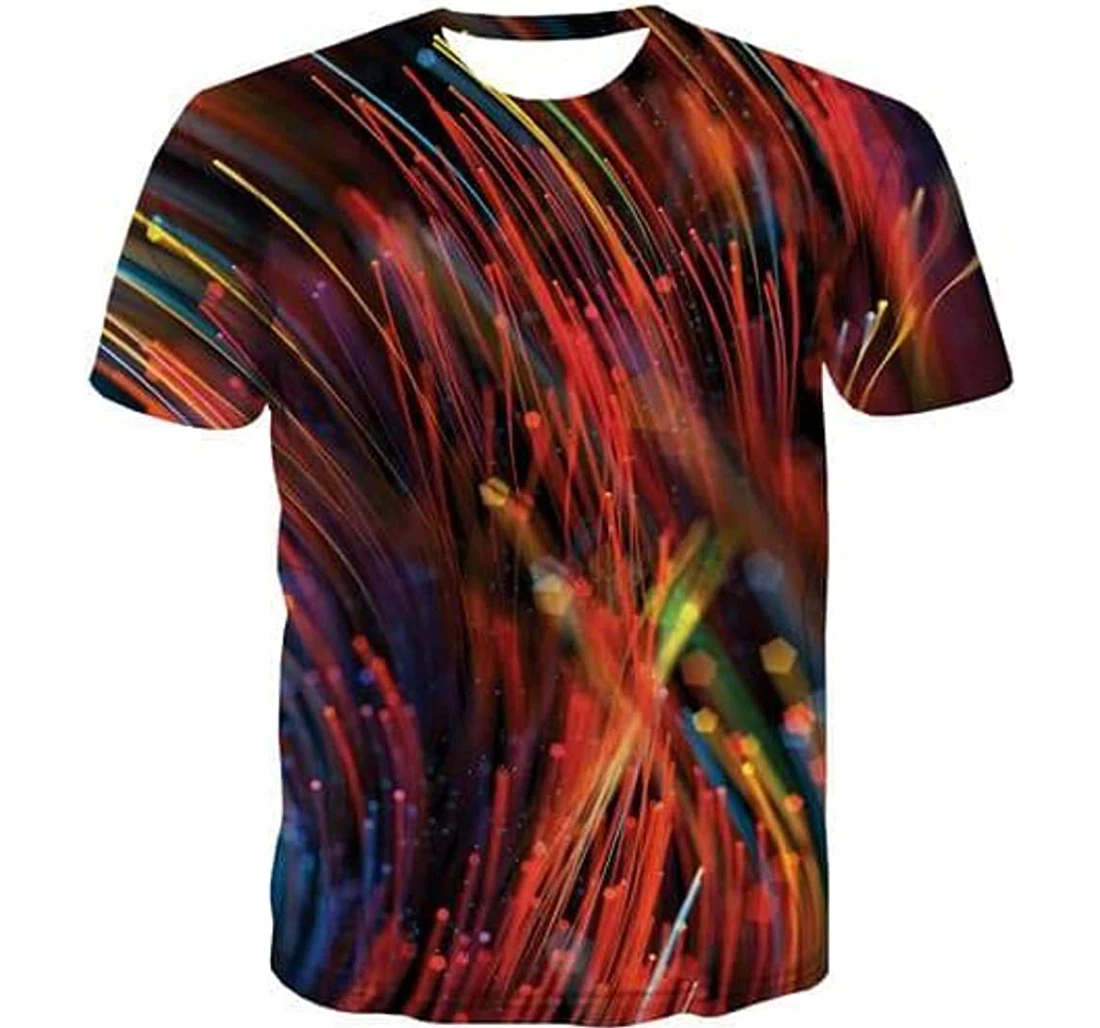 New Geometric Abstract Funny Colorful Cool Psychedelic Graphic - 3D Printed T-shirt