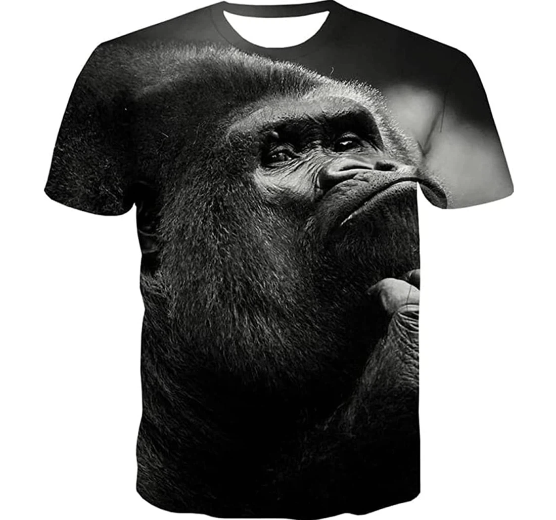 New Animal Funny Monkey Hip Hop Graphic - 3D Printed T-shirt