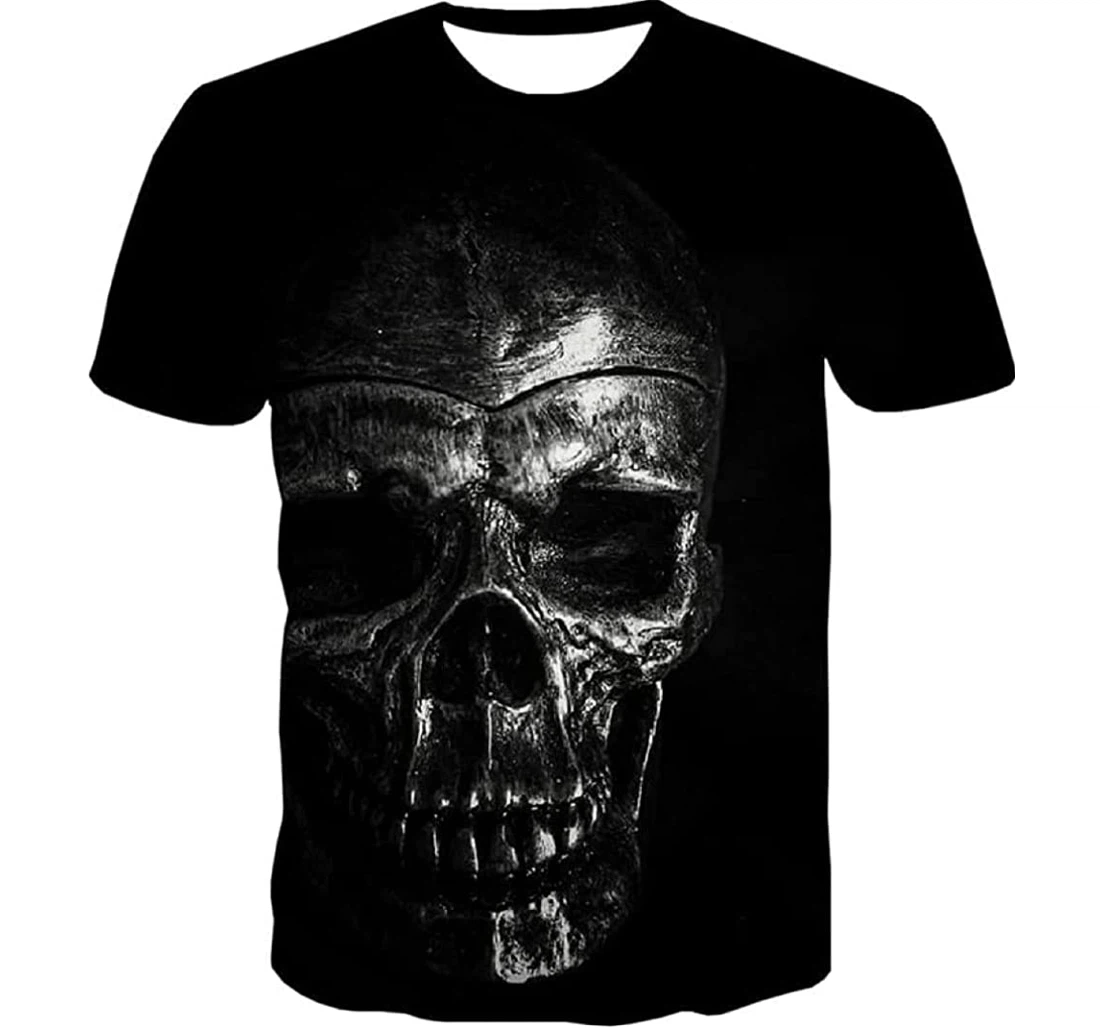 New Skull Metal Funny - 3D Printed T-shirt