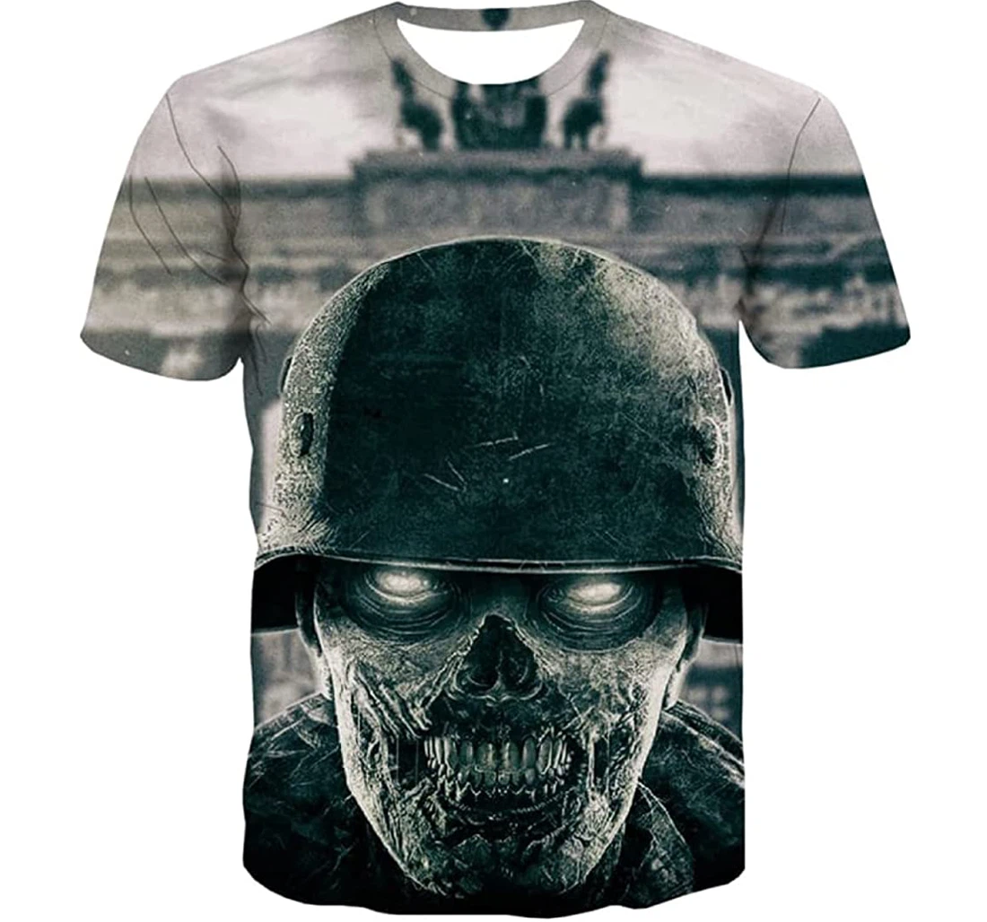 New Skull War Metal - 3D Printed T-shirt