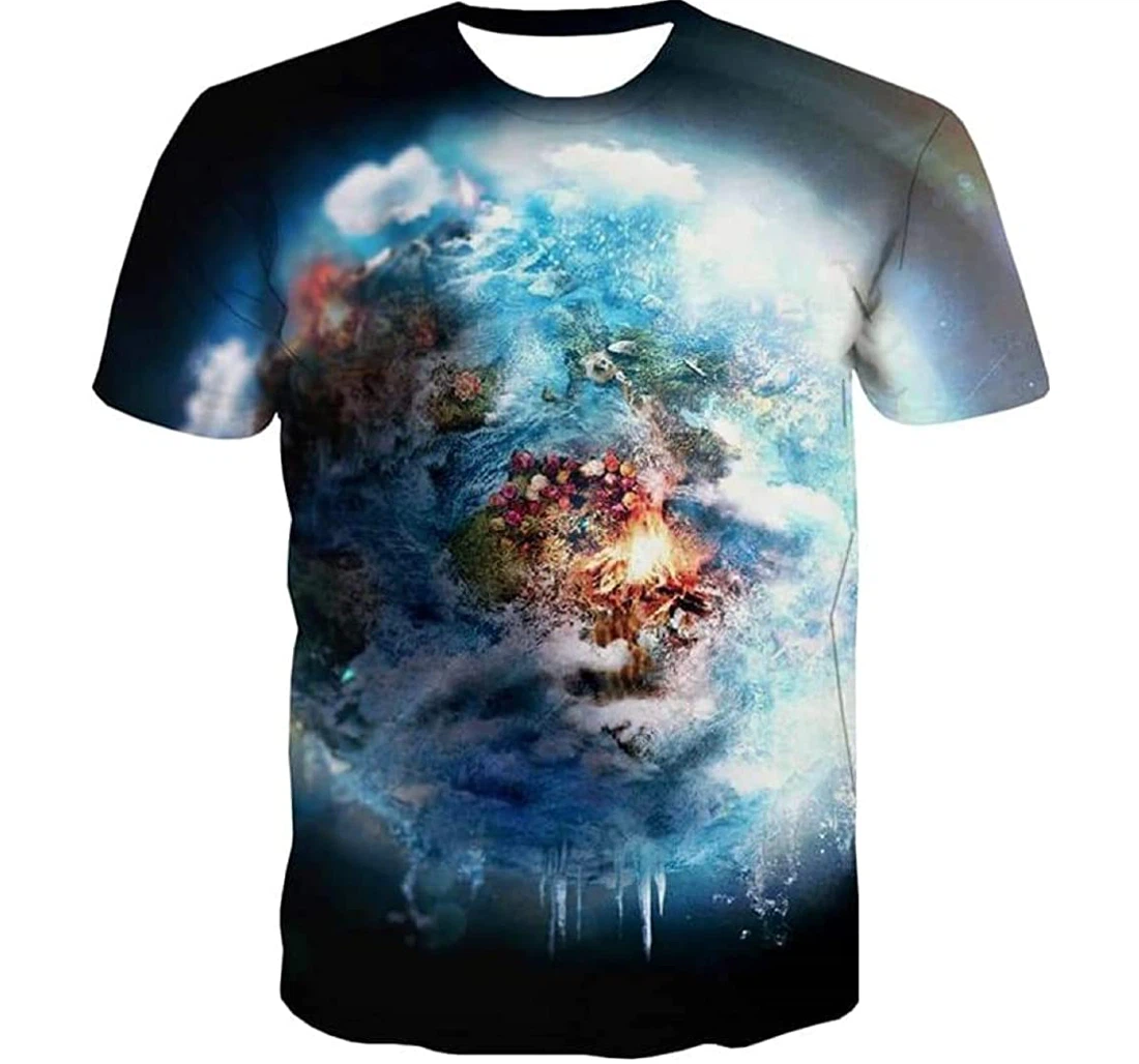 New Space Universe Funny Galaxy - 3D Printed T-shirt