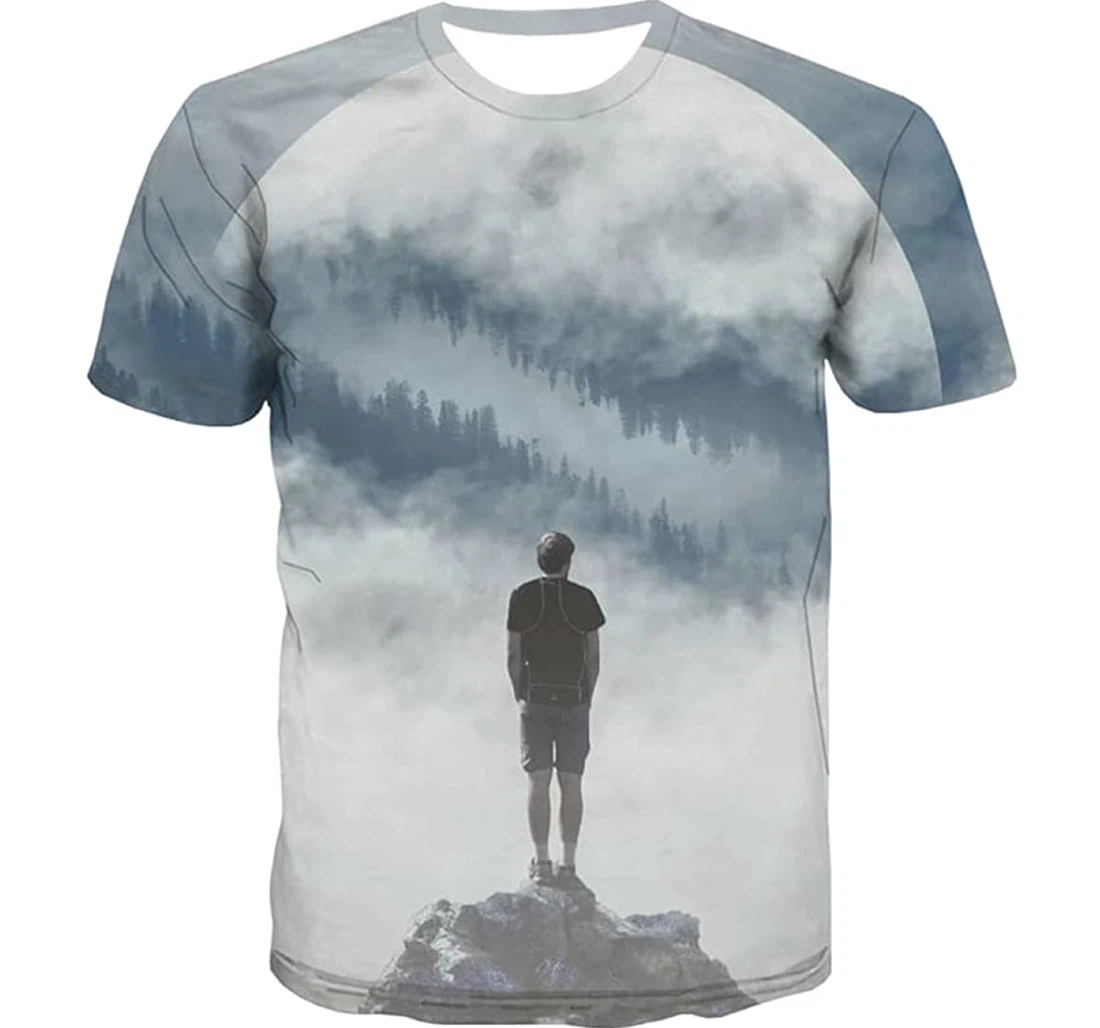 New Moon Forest Landscape - 3D Printed T-shirt