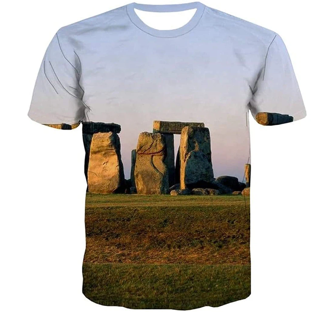 New Landscape Lawn Graphic Stone Tshirts - 3D Printed T-shirt