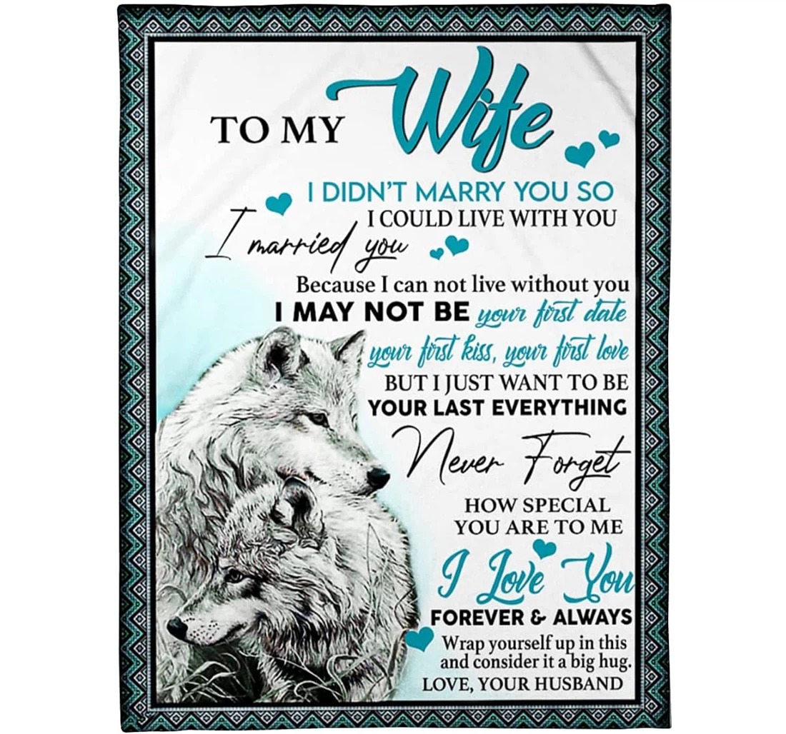 Throw Blanket, Quilt - Fox To My Wife Wedding Gift Couple Gift Gift Gift Friends Sherpa Fleece