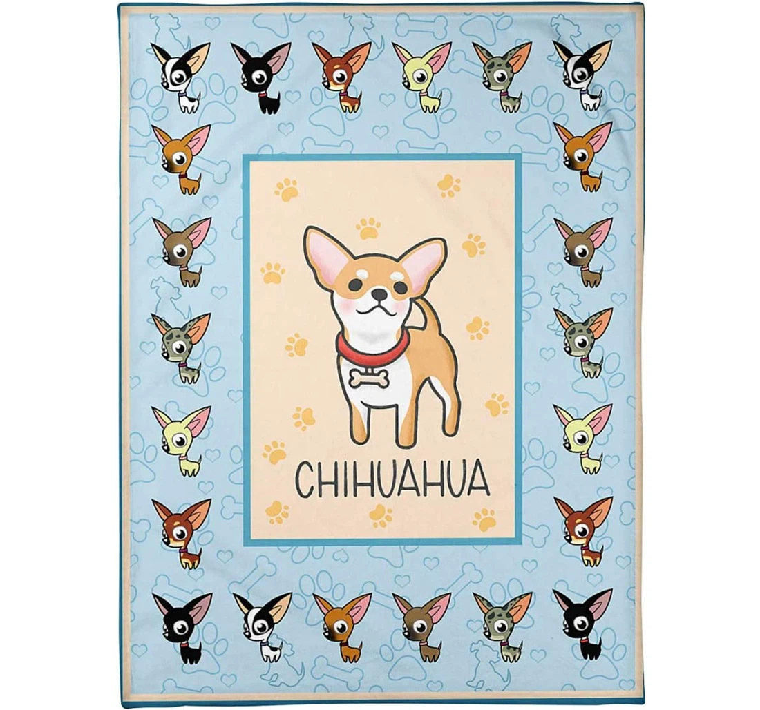 Throw Blanket, Quilt - Personalized Chihuahua Adults Children People Who Love Chihuahua And Animals Sherpa Fleece