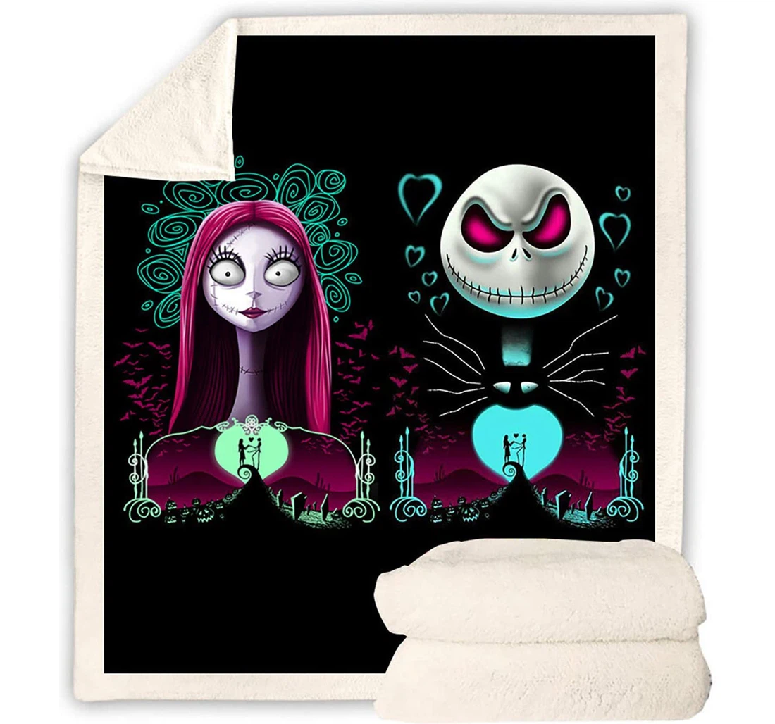 Throw Blanket, Quilt - Cartoon Anime Pattern Decorative Cotton Adults Kids Sizecm Sherpa Fleece