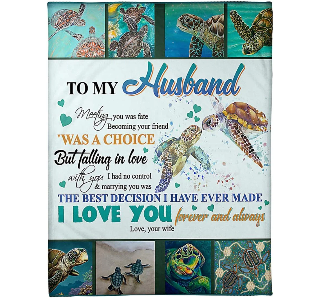 Throw Blanket, Quilt - Personalized Gifts My Husband Meeting You Was Fate Becoming Your Friend Was A Choice But Falling In Love Husband Sherpa Fleece