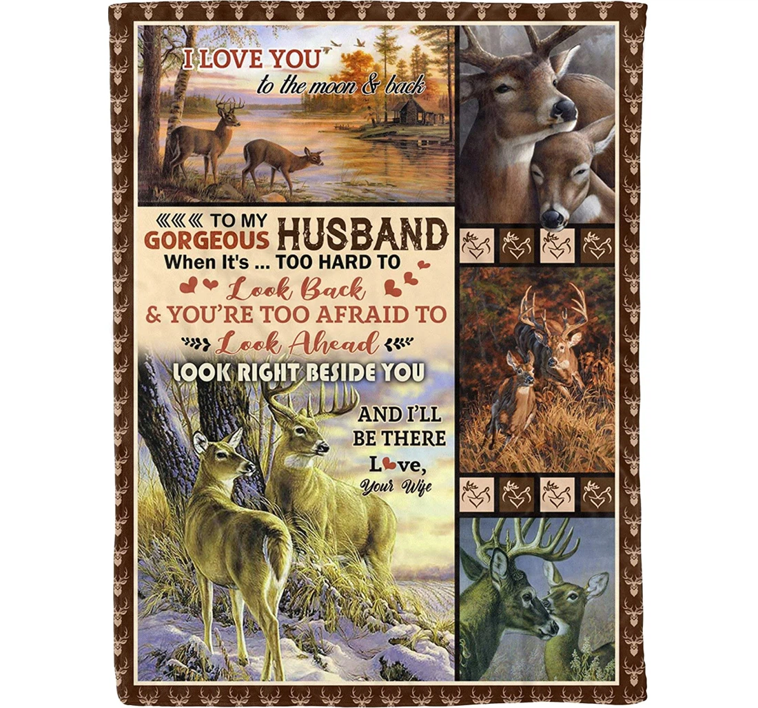 Throw Blanket, Quilt - Personalized Gifts Valentime’s Day Gifts Him To My Gorgeous Husband When It’s Too Hard To Look Bank Gifts Valentine Sherpa Fleece