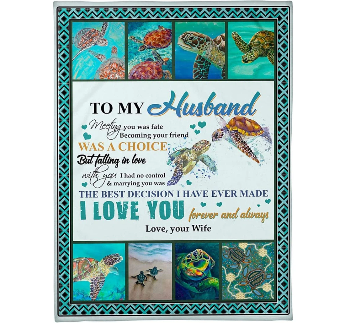 Throw Blanket, Quilt - Personalized Gifts My Husband Meeting You Was Fate Becoming Your Friend Was A Choice But Falling In Love Husband Sherpa Fleece