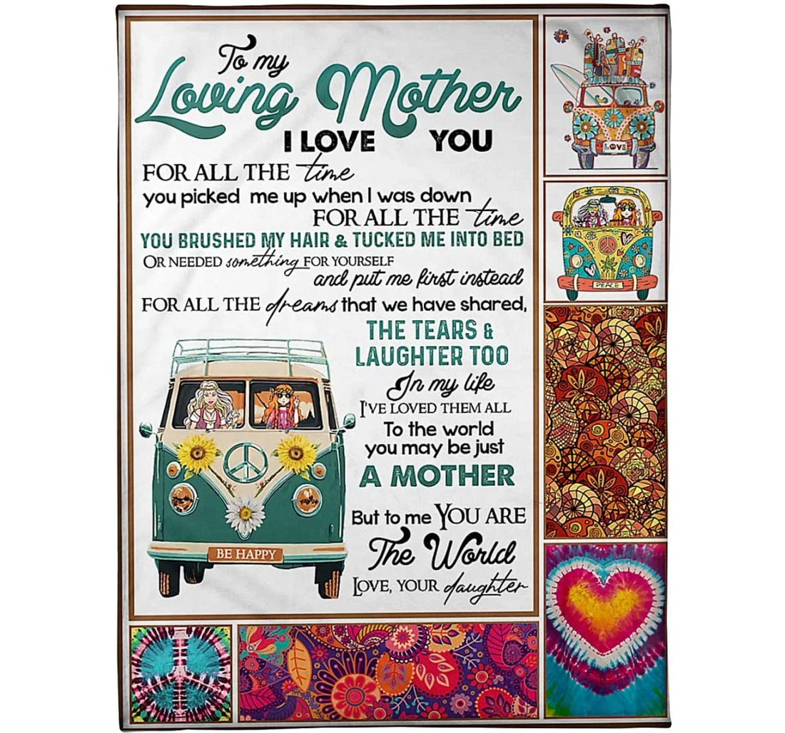 Throw Blanket, Quilt - Personalized Gifts My Loving Mother I Love You …… Daughter Sherpa Fleece