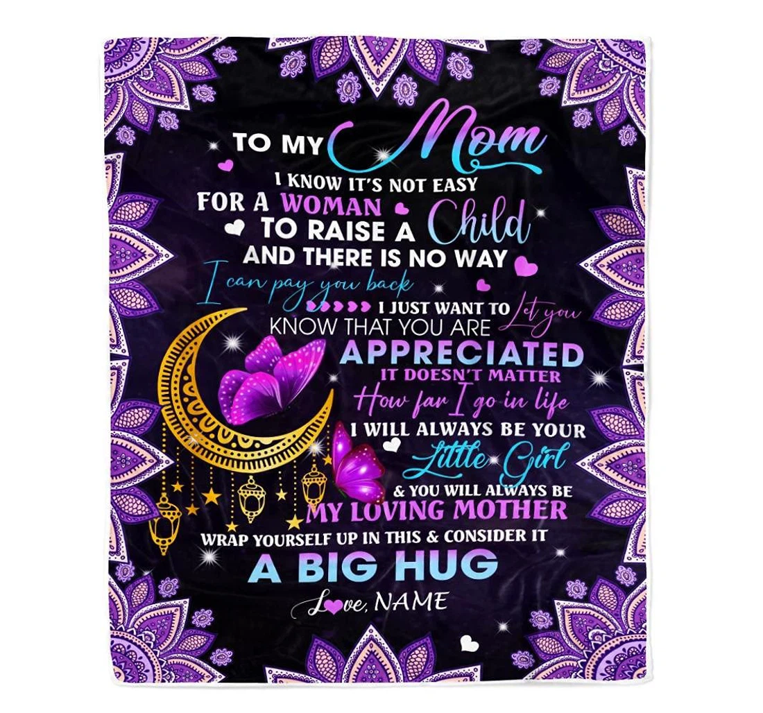 Son Blanket-Son Gifts from Mom Blanket-Butterfly Blanket Custom Fleece Blanket 