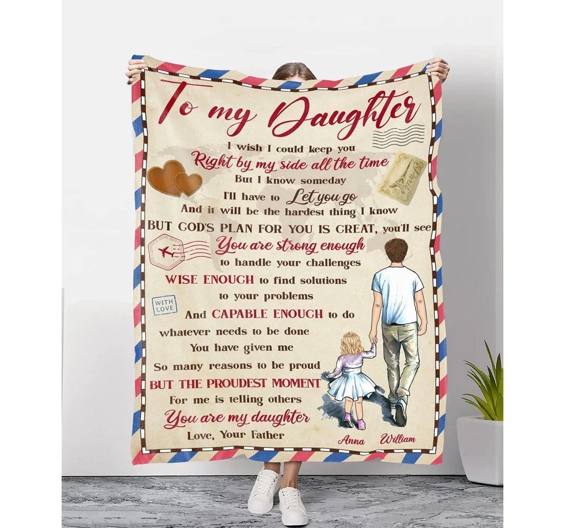 Throw Blanket, Quilt - Made In Usa You Will See Personalized Custom Gift Father Custom Father's Day Presents Grandpa Sherpa Fleece