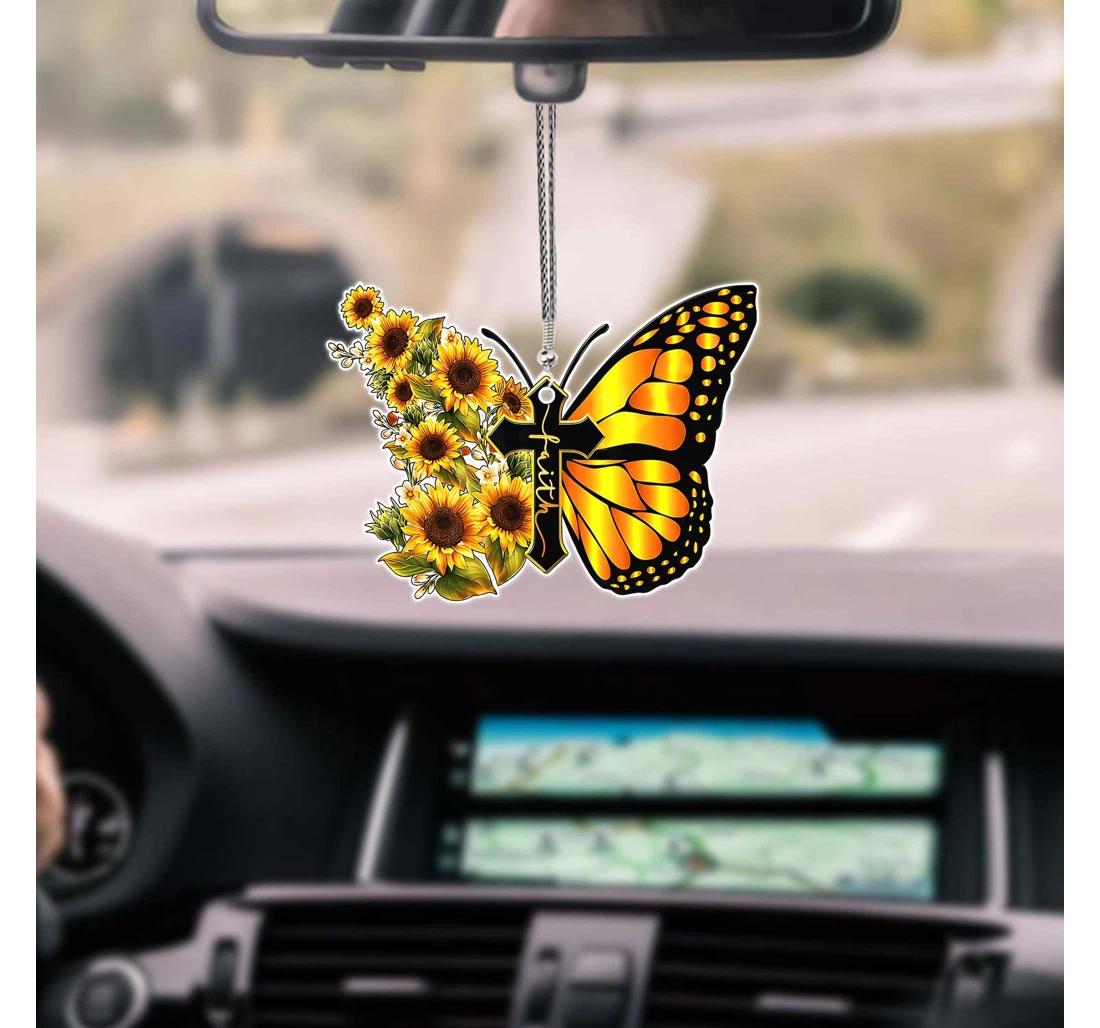 Butterfly Faith Unique Design Car Hanging Ornament MDF Ornament