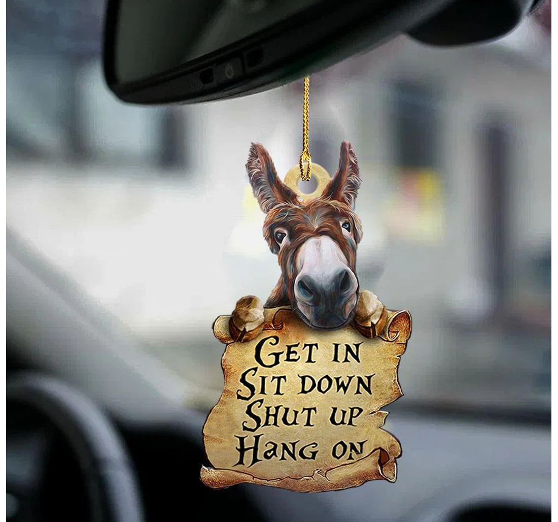 Donkey Get In Donkey Lovers Two Sided Ornament MDF Ornament