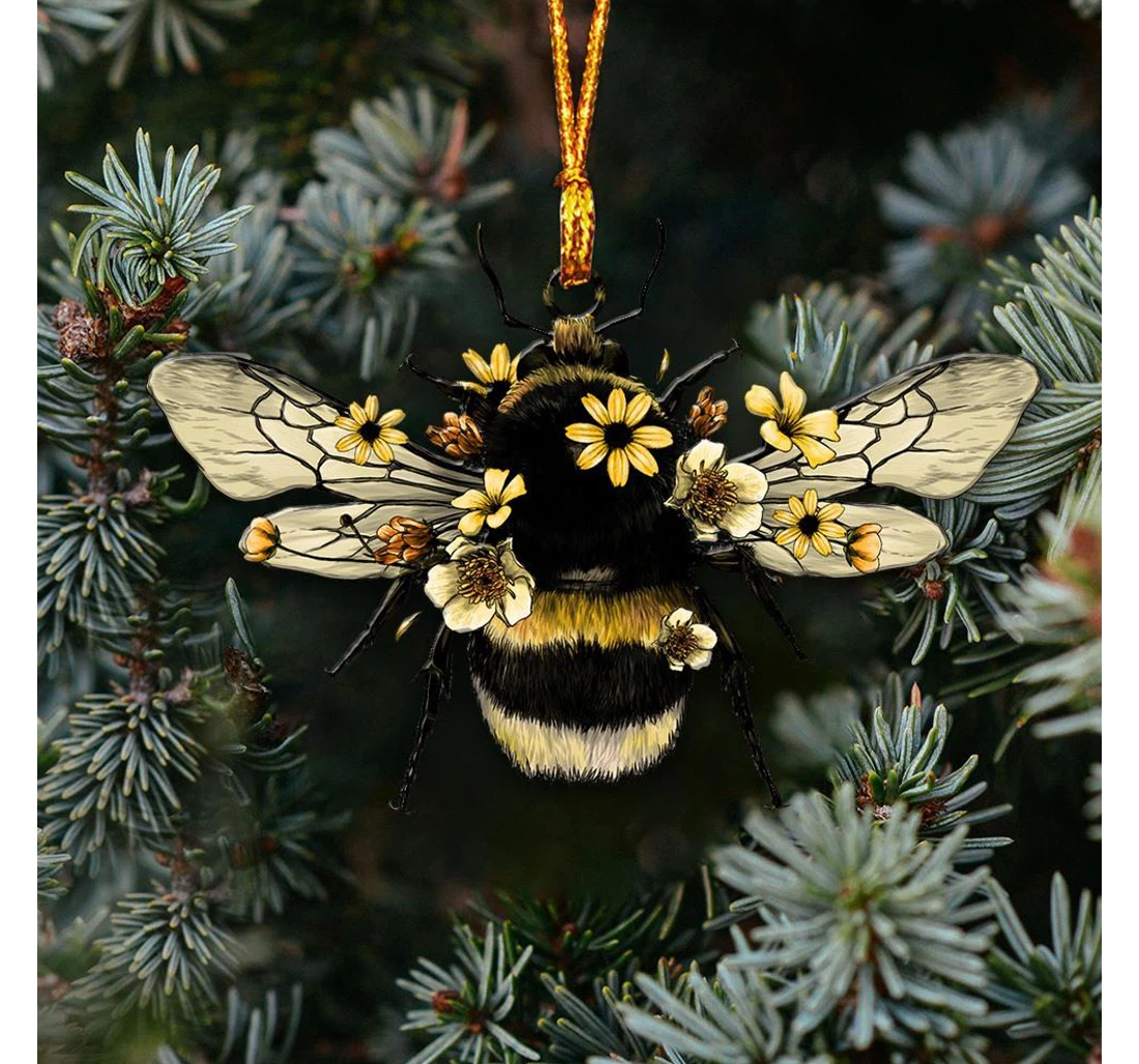 Bee Christmas Hanging Ornament MDF Ornament