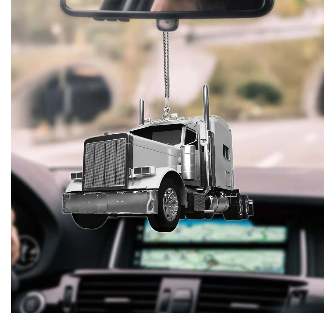 Grey Truck Car Hanging Ornament MDF Ornament