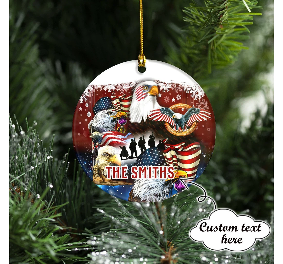 Personalized Unique American Design Hanging Ornament 01092101.cml MDF Ornament