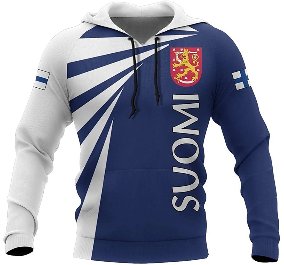 Finland Lion Suomi - 3D Printed Pullover Hoodie