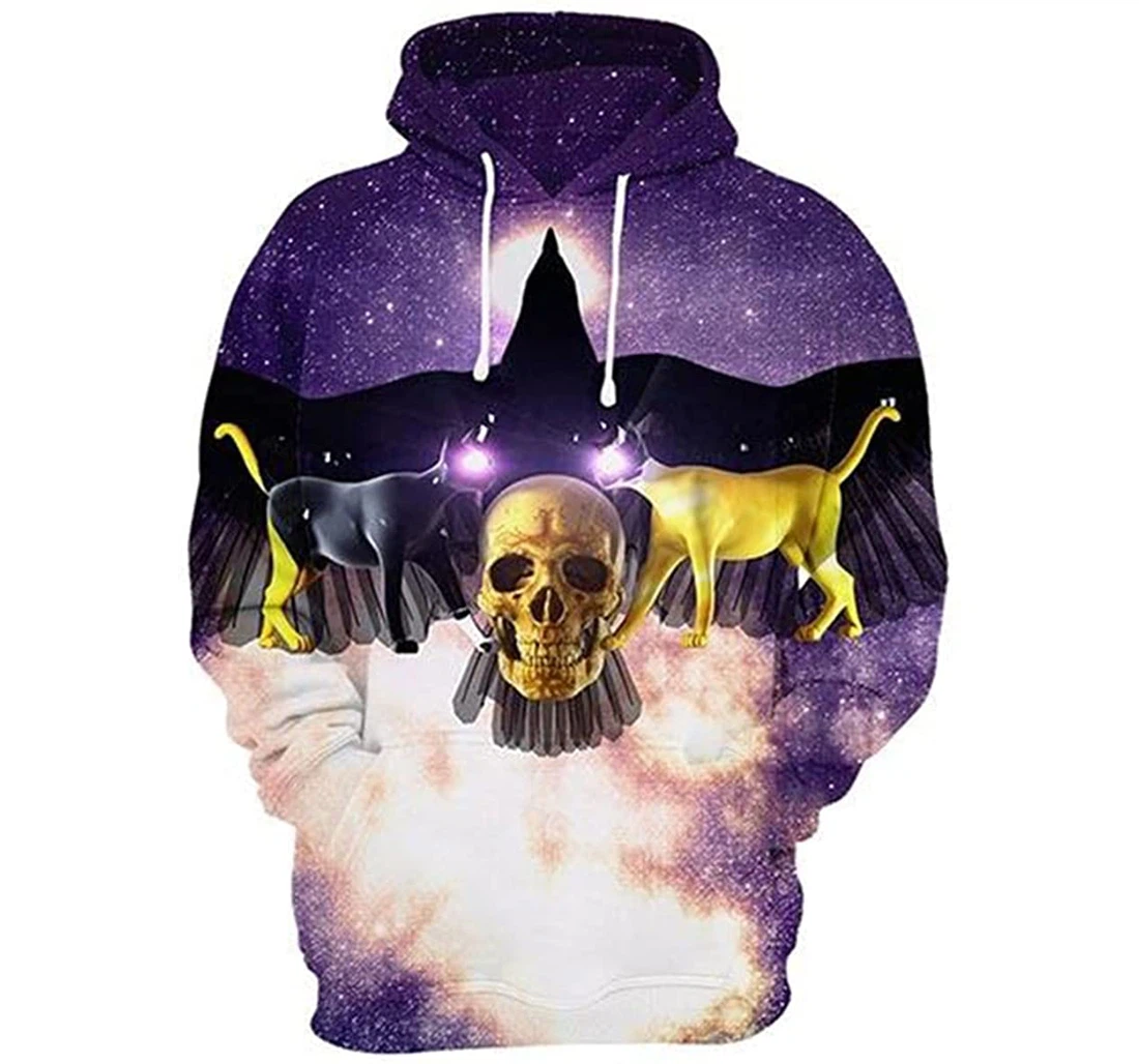 Eagle Vision Skull - 3D Printed Pullover Hoodie