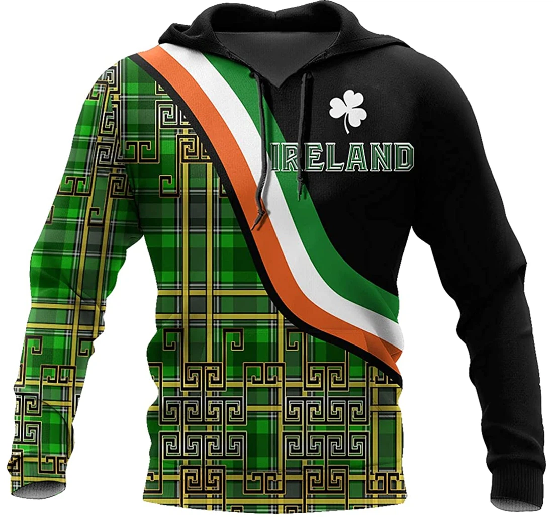 Irish St.patrick Day Pattern - 3D Printed Pullover Hoodie